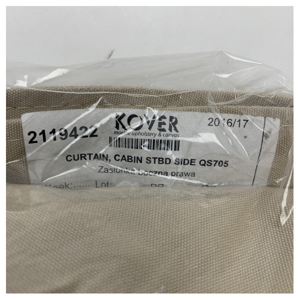 Quicksilver Activ 705 Starboard Side Cabin Curtain Beige - 2119422