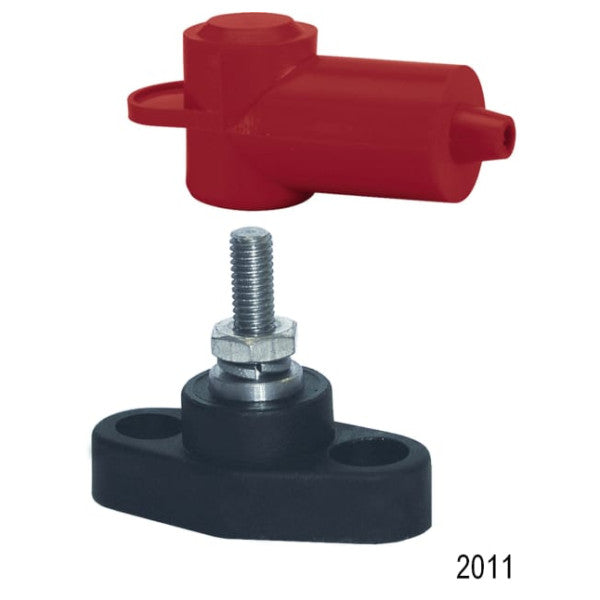 Роз'єм кабелю акумулятора Blue Sea 2011 powerpost ЧЕРВОНИЙ