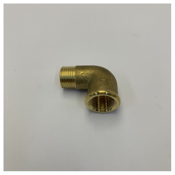 Maestrini Racor de codo de 90 grados de latón de 1/2 pulgada 7092D para barco y yate 