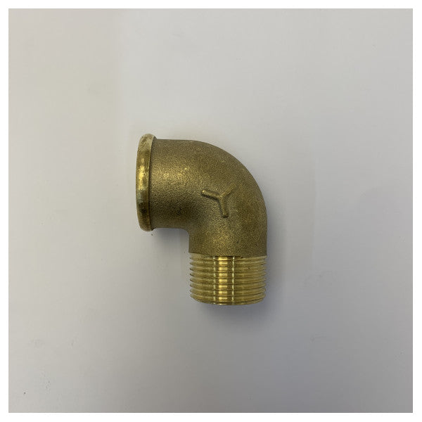 Maestrini 1inch Chrome Brass 90 Degree Hose Tail Elbow Fitting - 7092F