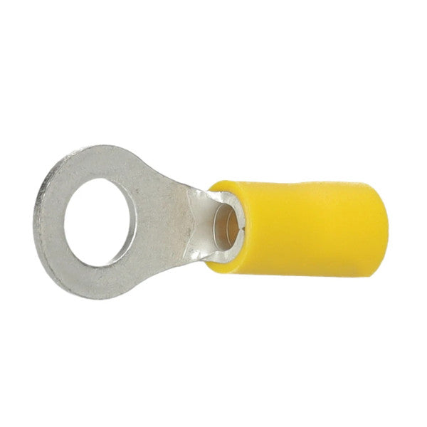 Yellow 6 M10 Insulated Ring Terminal Connector 100pcs
