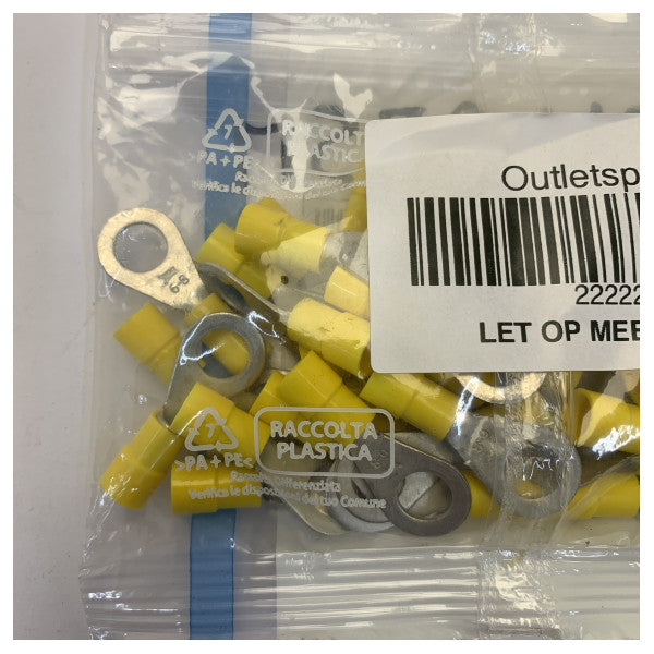 BM S.p.A. Isoleret ringkabelsko 4-6mm² M8 gul 50 stk 