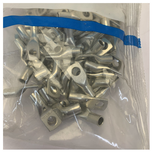 Capocorda per cavo a tubo 10mm2 M6 - Connettore elettrico grado marino - 100 pezzi 