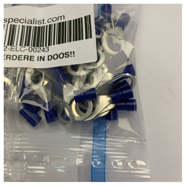 1,5-2,5 mm Connecteur à anneau serti isolé bleu 50 pièces 