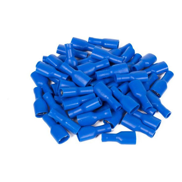Cosses plates femelles isolées bleues 2,5-6,6 mm 50 pièces 