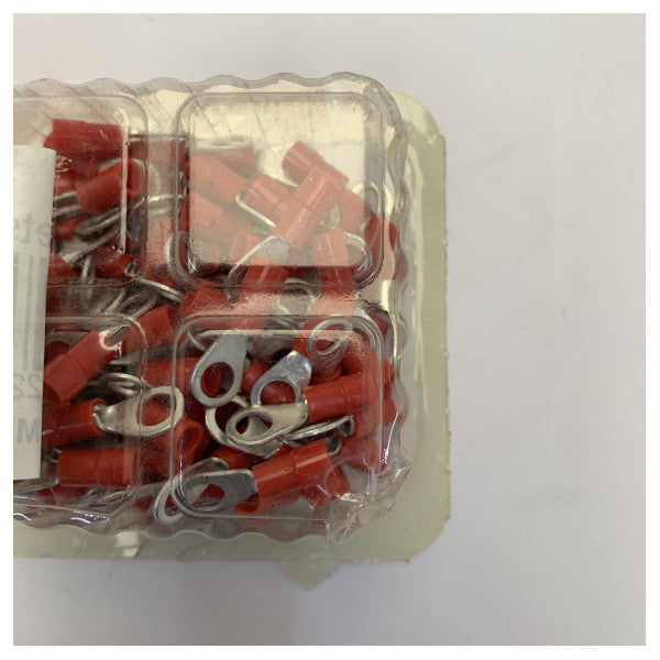 Cosse annulaire isolée 1,5mm² M5 rouge 100 pièces 