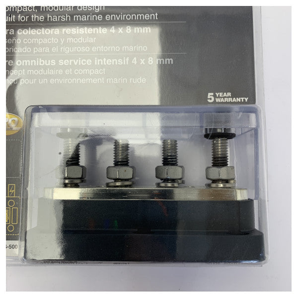Uflex Heavy Duty Marine busbar 500A 4xM8 bolte - 777-BB4S-500 