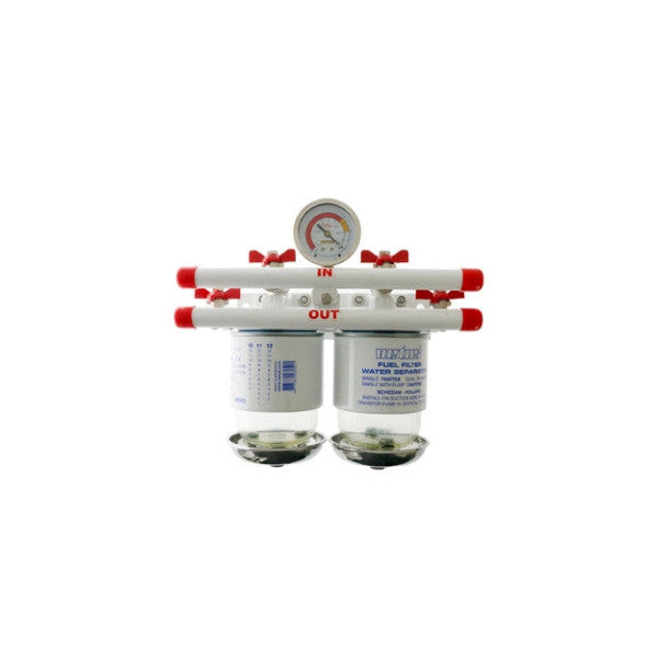 Vetus 75704VT-1 Marine Diesel Fuel Filter Water Separator System with Clear Bowl 
