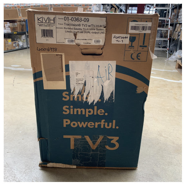 Система супутникового телебачення KVH TracVision TV3 Maritime з IP-активованим телевізійним хабом B для моря 