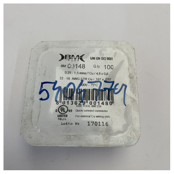 NAT.KON. F 1,5/5 RD Electrical Connectors - Marine Grade - 00148 100 PCS 