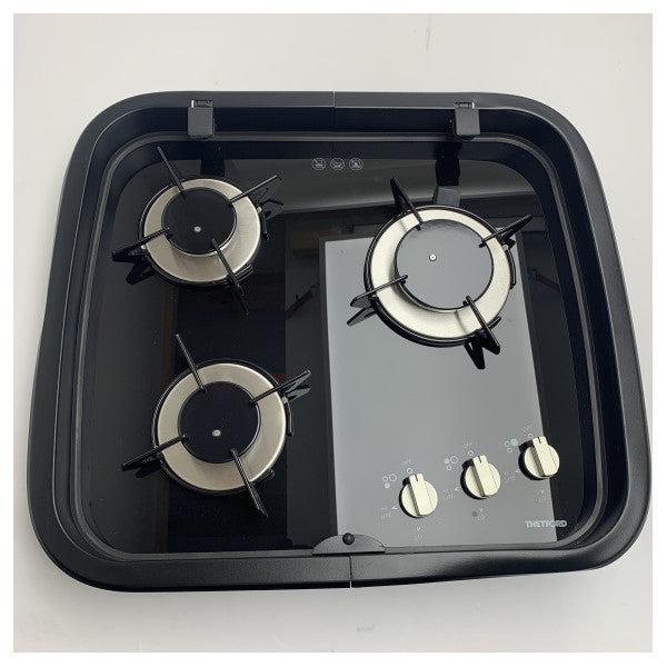 Thetford SHB16998-SP 3-Burner Portabbli Marittimu Gas Cooktop bil-Ħruq ta' Spark 