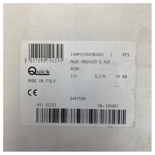 Quick Ondaled RGB LED Strip Marine Lighting - 43cm 12V - FAMP5540438AA01