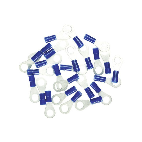 Connettori a crimpare a anello isolati blu RS PRO 16-14 AWG - 100 pezzi 