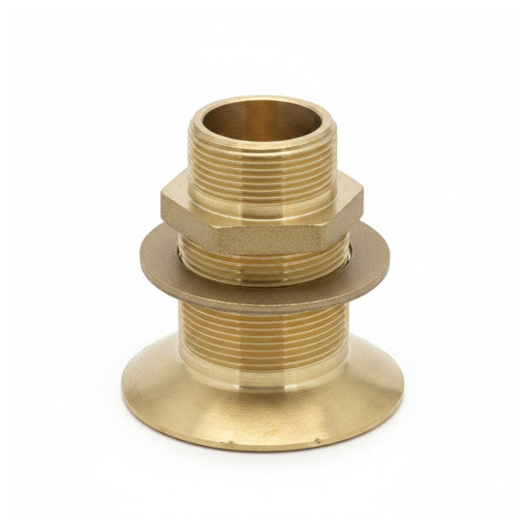 Brass Thru-Hull Fitting 60mm - Marine Grade Yacht Hardware 