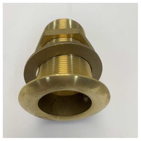 Brass Thru-Hull Fitting 60mm - Marine Grade Yacht Hardware 