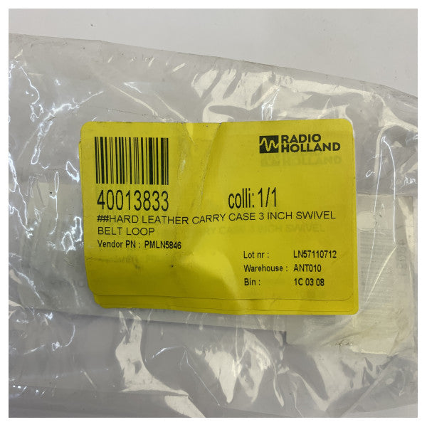 Motorola PMLN5846 Estojo rígido de couro para transporte com presilha fixa para cinto de 3 polegadas 