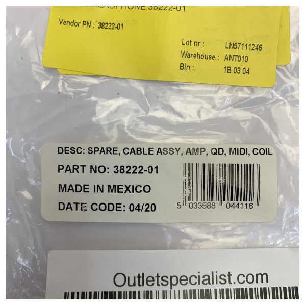 38222-01 Marine Electronics -lisäkaapeli - Osa 38222-01 