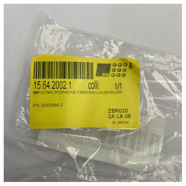 Raymarine Dynamic Microphone for Marine VHF Radio - G263596-2 