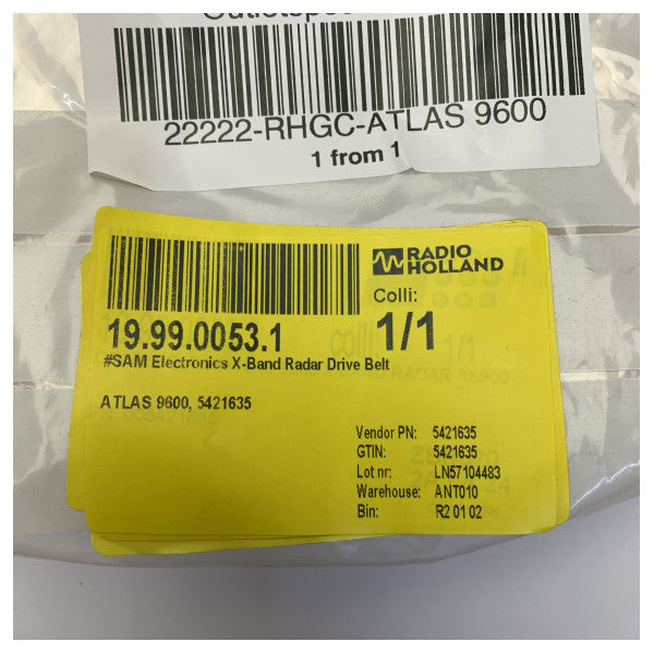 Optibelt Drive Belt for SAM Electronics X-Band Radar ATLAS 9600, 5421635 