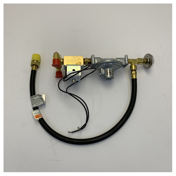 Pomorski regulator plina za propan s 12V solenoidnim ventilom - dvostupanjski američki standard 