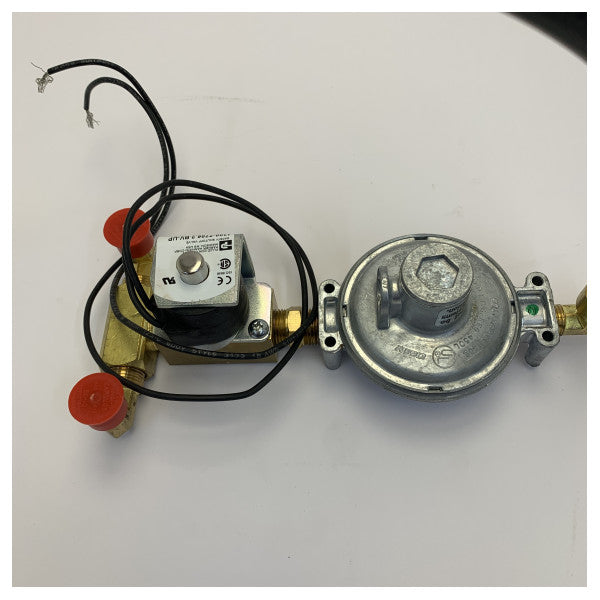 Pomorski regulator plina za propan s 12V solenoidnim ventilom - dvostupanjski američki standard 