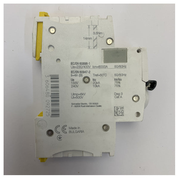 Disjoncteur Schneider Electric iC60N B32A - 2 pôles 32 A 