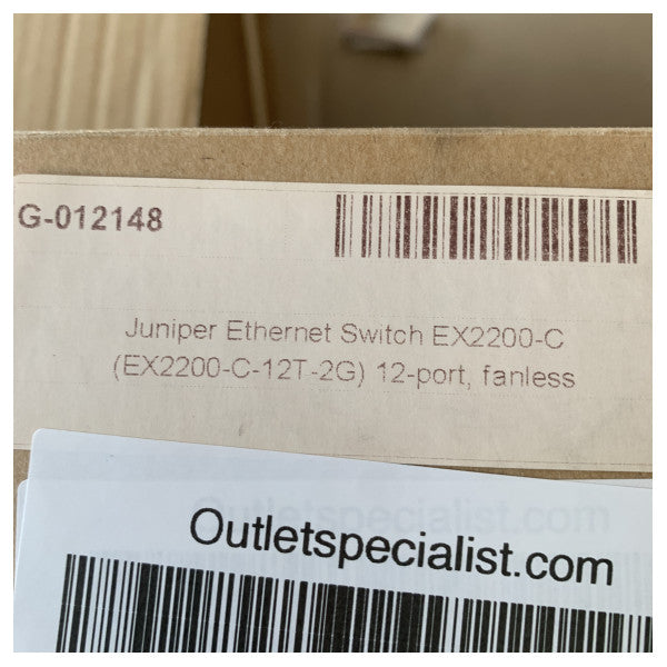 محول إيثرنت جيجابت بدون مروحة Juniper EX2200-C بـ 12 منفذ 