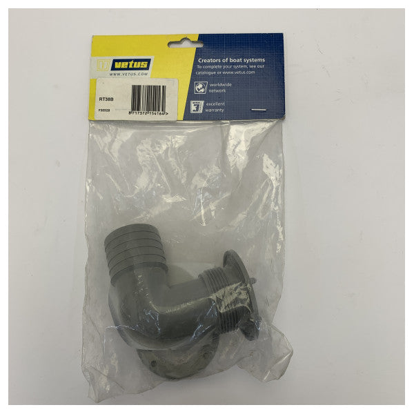 Vetus RT38B 90-grad tankforbinder 38 mm marin VVS-fitting 