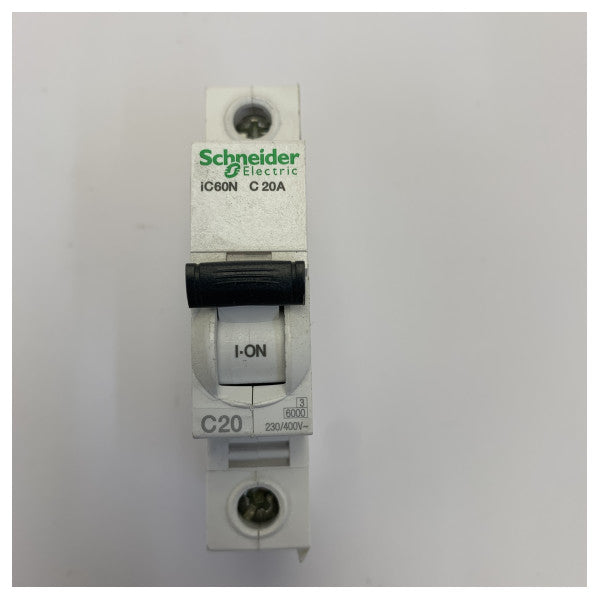 Schneider Electric iC60N C20A automatsikring 4P 20A A9F74420 - Marinekvalitet 