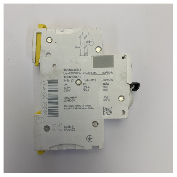 Schneider Electric iC60N C20A automatsikring 4P 20A A9F74420 - Marinekvalitet 