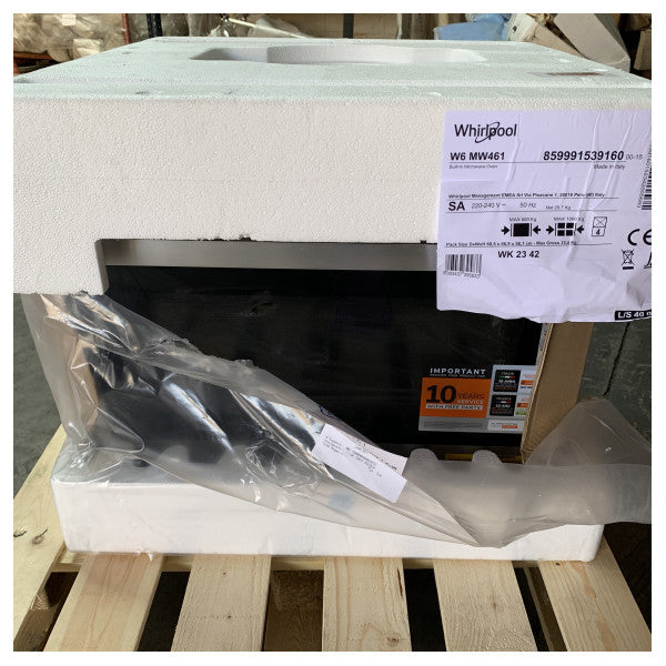 Whirlpool W6 MW461 40L kombi-indbygningsmikrobølgeovn 900W