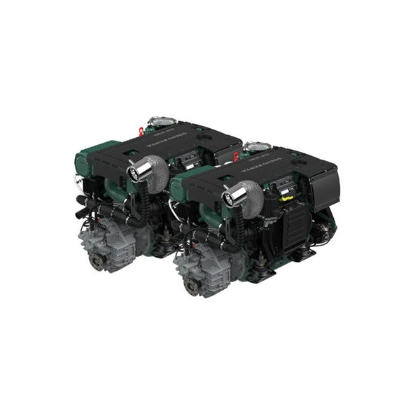 Dual Volvo Penta D4-320 marinemotorkit med HS68IV gearkasser + instrumenter 