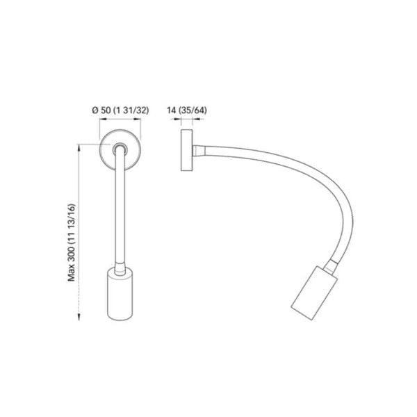 Dawl tal-Qari Iswed Aġġustabbli ta 'Audrey LED Quick Audrey 12 / 24V