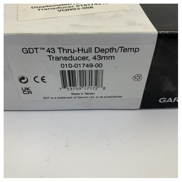 Garmin GDT 43 Thru-hull Depth and Temperature Transducer - NMEA 2000 - 010-01749 