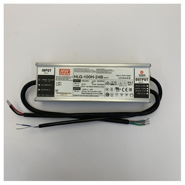 Alimentatore impermeabile Mean Well HLG-100H-24B LED Driver 96W 24V DC IP67 