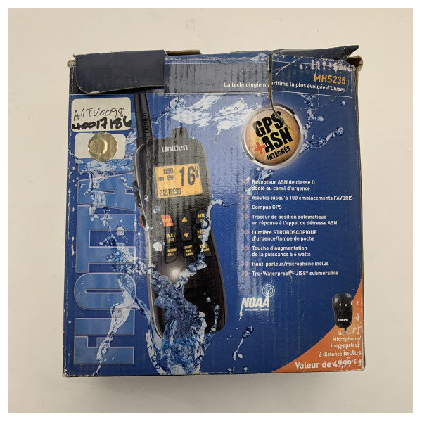 Αδιάβροχο Χειροκίνητο Θαλάσσιο VHF Ράδιο με GPS και DSC 