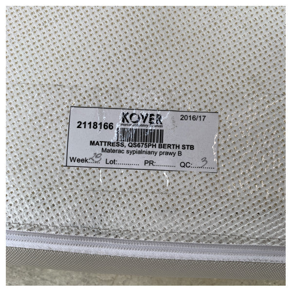 Quicksilver 675 Pilothouse Starboard side Berth Mattress white - 2118166 