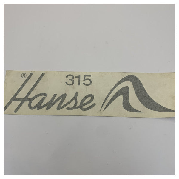 ملصق شارة هيكل Hanse Yachts H315 مقاس 451x110 مم RAL9011 أسود غرافيتي 