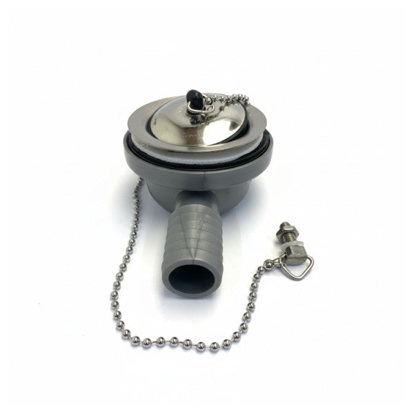 Barka PF2535 Ensemble de vidange pour évier marin - acier inoxydable 18/8 à profil bas 