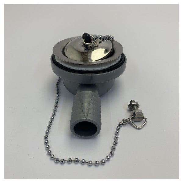 Barka PF2535 Ensemble de vidange pour évier marin - acier inoxydable 18/8 à profil bas 