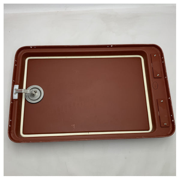 Escotilha de acesso marítimo em aço CRN Vermelho 540x440mm À prova de água Corrosão leve-01A02A/MV