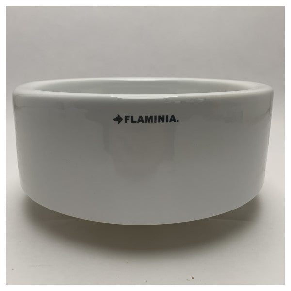 Flaminia Compact Ceramic Mini Twin Sink för båtar - tålig vit bassäng i marin kvalitet med centralt avlopp