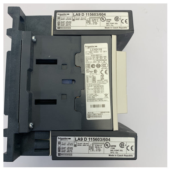 Contacteur Schneider Electric TeSys LC1D115U7 3 pôles 115 A 240 V CA 55 kW 