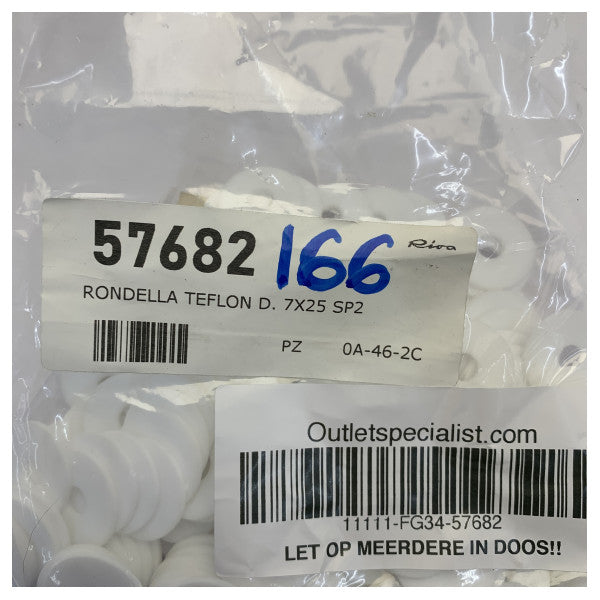 Riva Teflon Washer 7x25mm Thickness 2mm - 57682