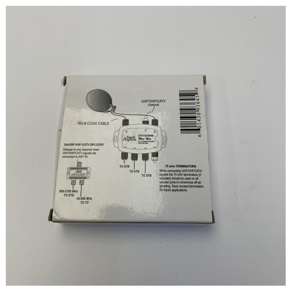 KVH Eagle Aspen TV-SAT multiswitch strømforsyning - DirecTV-godkendt - DTV3X4WB 