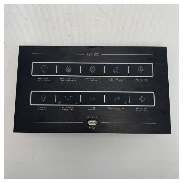 لوحة مفاتيح كهربائية من شايبر 12 فولت تيار مستمر ذات 10 وظائف باللون الأسود - 41.96011.01