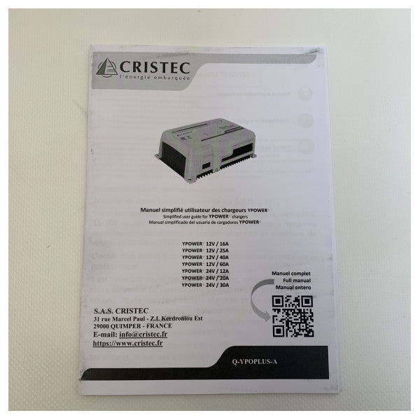 CRISTEC YPO12-40 40A | 12V | 3 Chargeur de batterie de sortie