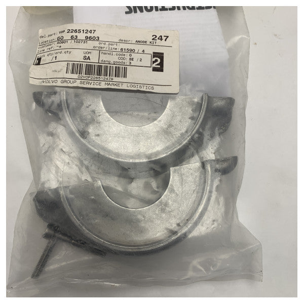 Volvo Penta Magnesium Anode Kit för korrosionsskydd av marinmotorer - 22651247