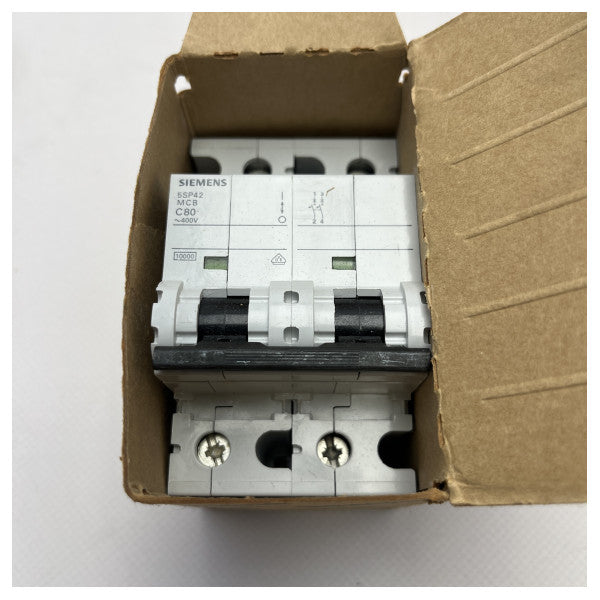 Interruttore miniaturizzato marino Siemens 2 poli 80A 20kA per la sicurezza elettrica della nave