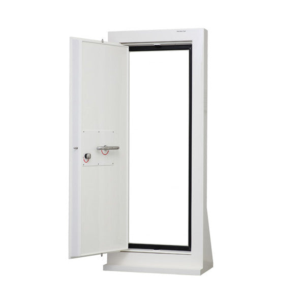 NEMO watertight hinged stainless steel aft door in white, measuring L183 x W65 cm - 228115.